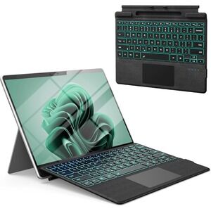 Surface Pro 11 10 9 8 X 13" Bluetooth Keyboard Backlit Trackpad Magnetic USB-C